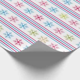 Multi Color Snowflakes Wrapping Paper
