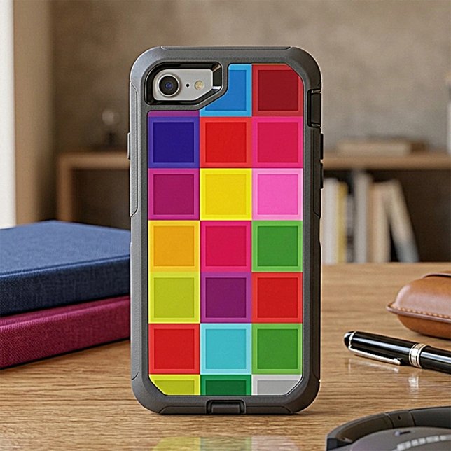 Multi Color Square iPhone 7 OtterBox Defender Case (Creator Uploaded)
