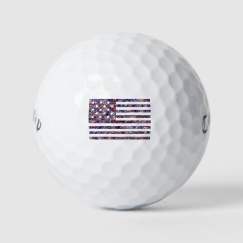 Multi Color Star_Spangled Banner America Flag Golf Balls