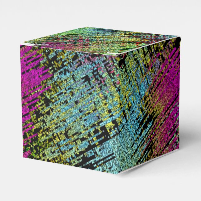 Multi-Color Stitches Favor Boxes (Front Side)