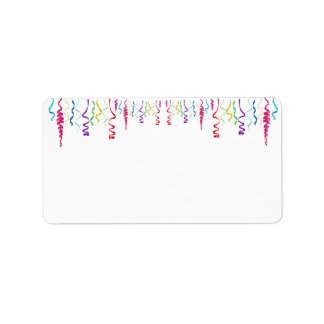 Multi-color Streamers Label