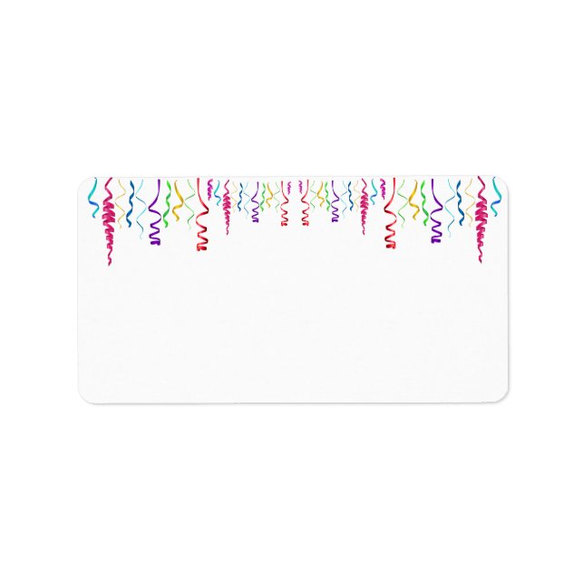 Multi-color Streamers Label (Front)