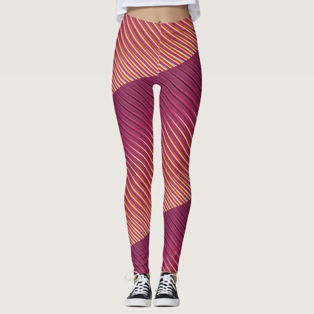 Multi Color Stripe Leggings (Front)