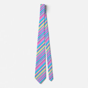 Multi-color Stripes 3 - Diagonal Neck Tie