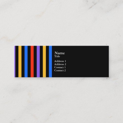 Multi Color Stripes Business Card
