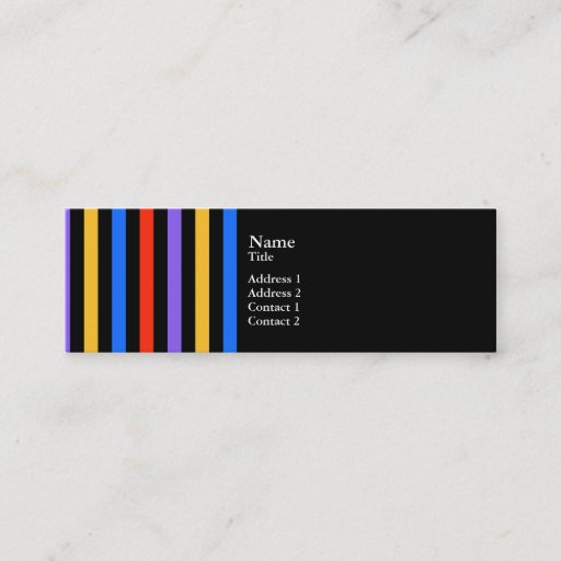 Customizable Multi Color Stripes Business Card