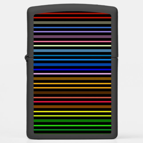 Multi Color Stripes  Zippo Lighter