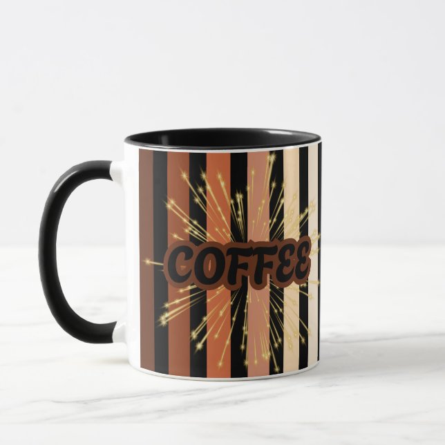 Multi color Stripped Coffee Mug (Left)