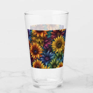 Multi-Color Sunflowers #4 Glass