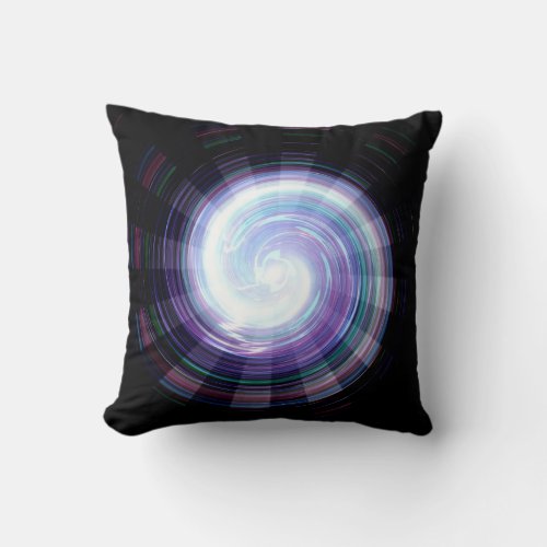 Multi Color Swirl light rays Art Design Throw Pillow