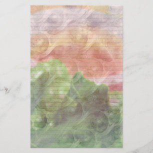 Multi Color Swirls stationery-optional lines Stationery