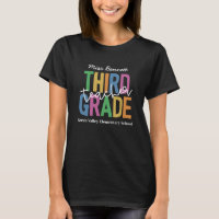Multi Color Third Grade Teacher Add Name