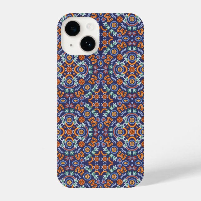 Multi-color Tile Pattern iPhone Case (Back)