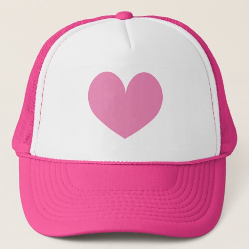 Multi color trucker hats with heart icon