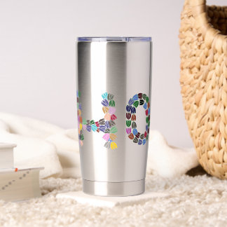 Multi-color Tulip Lettered “Hope” Insulated Tumbler