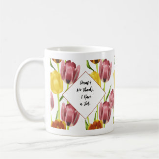 Multi-color Tulip Watercolor Floral Coffee Mug