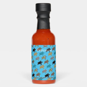 Multi-color Turtles Swimming Thunder_Cove Hot Sauces