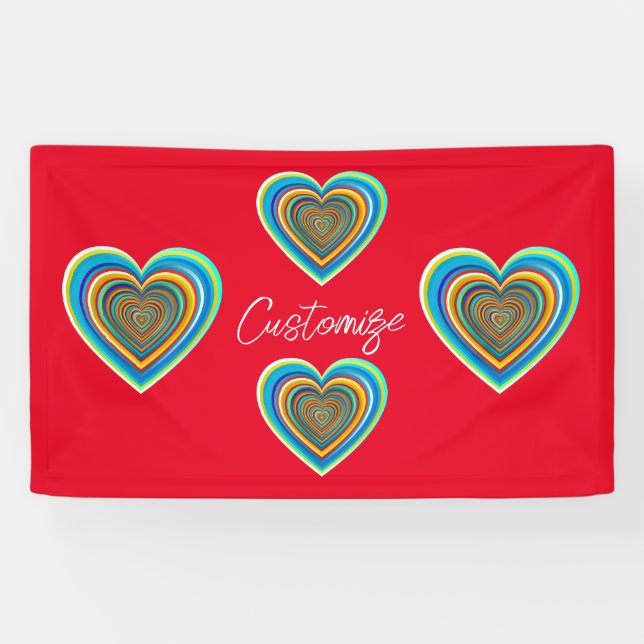 Multi-color Valentine Heart Thunder_Cove Banner (Horizontal)