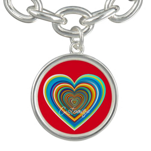 Multi_color Valentine Heart Thunder_Cove  Bracelet