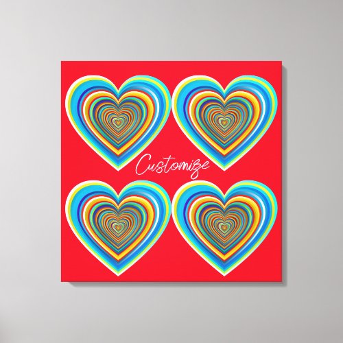 Multi_color Valentine Heart Thunder_Cove Canvas Print