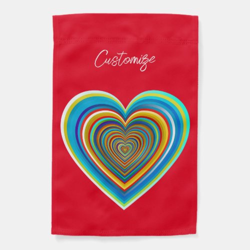 Multi_color Valentine Heart Thunder_Cove Garden Flag