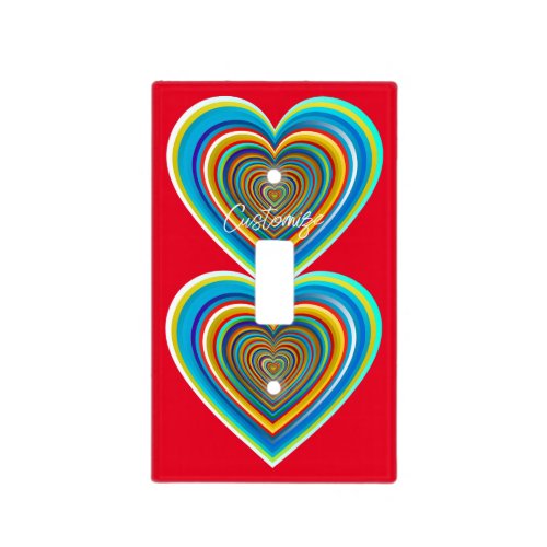 Multi_color Valentine Heart Thunder_Cove  Light Switch Cover