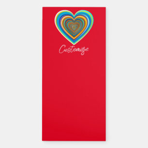 Multi-color Valentine Heart Thunder_Cove Magnetic Notepad