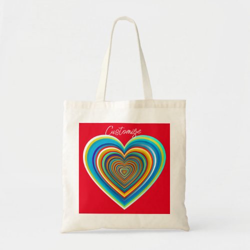 Multi_color Valentine Heart Thunder_Cove Tote Bag