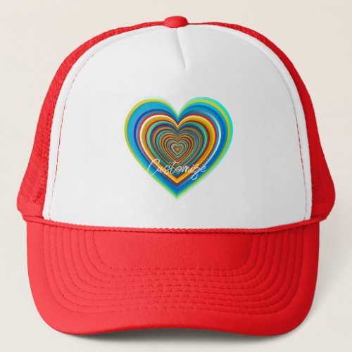 Multi_color Valentine Heart Thunder_Cove  Trucker Hat