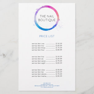 Multi-Color Watercolor Painted Circle Logo Flyer