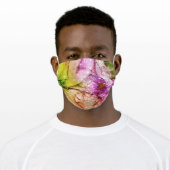 Multi Color Watercolor Swirl Woman's Adult Cloth Face Mask (Worn)