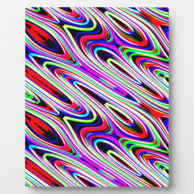 Multi Color Wave Abstract Pattern Plaque (Front)