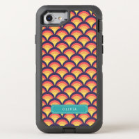 Multi-Color Waves Geometric Monogram OtterBox Defender iPhone 8/7 Case