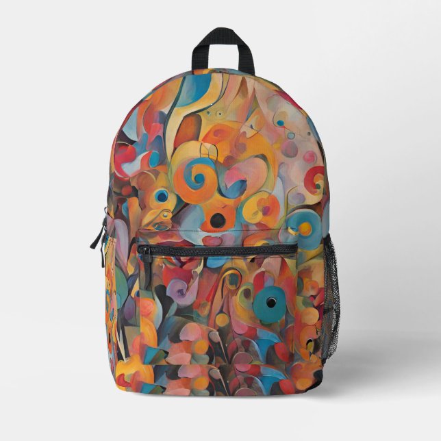 Multi-colored abstract Backpack (Front)
