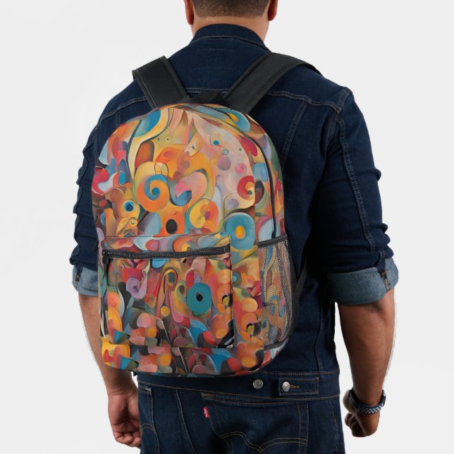 Multi-colored abstract Backpack (Insitu (Model))