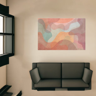 Multi-Colored Abstract Indoor Square Area Rug