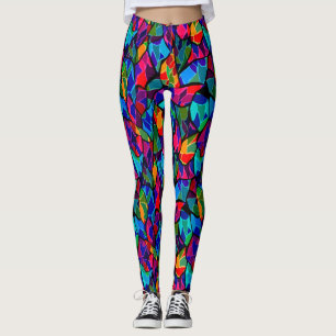 Multi-colored abstract leggings