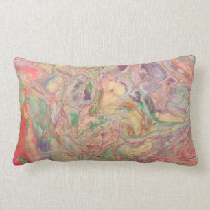 multi colored abstract lumbar pillow