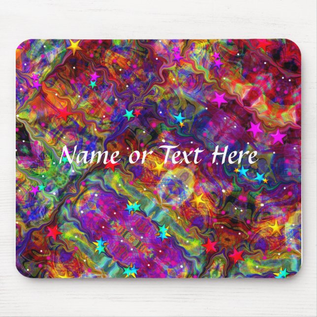 Multi-Colored Abstract Pattern Mouse Pad (Front)
