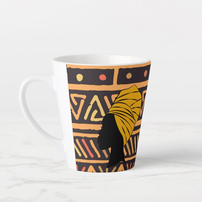 Multi-colored African Print Mug (Left)
