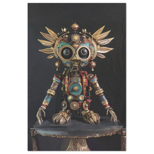 Multi colored African robot decoupage Tissue Paper