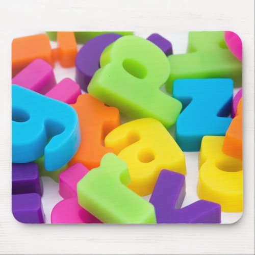 multi colored alphabet letters background mouse m mouse pad