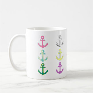Multi-Colored Anchors Coffee Mug
