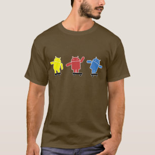 Multi Colored Android Skateboarder T-Shirt