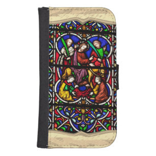 Multi Colored Bible Scene Galaxy S4 Wallet Case