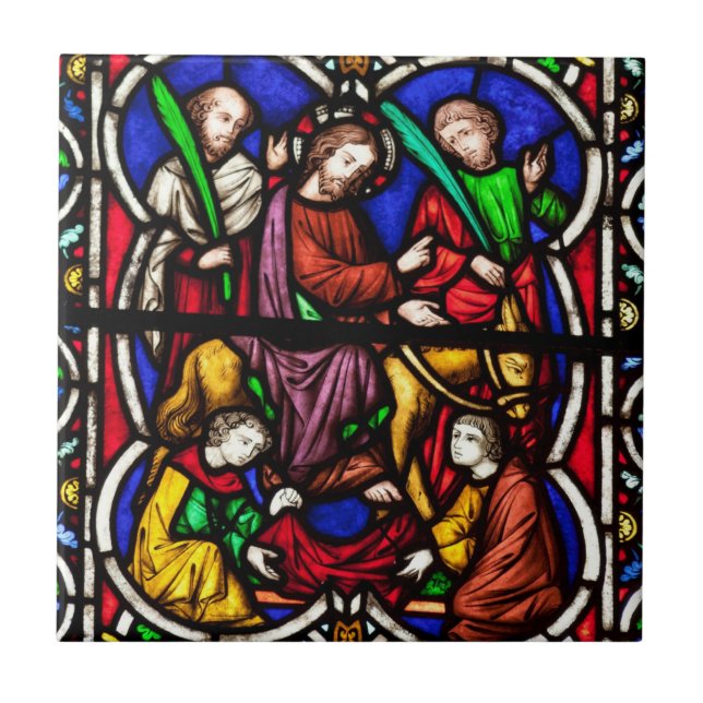 Multi Colored Bible Scene Tile (Front)