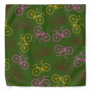 Multi-colored bicycle pattern bandana