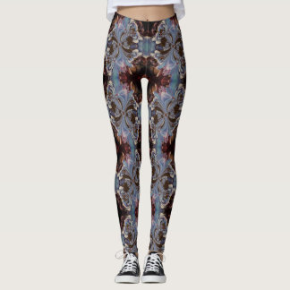 Multi-colored Boho Fractal Art Pattern Leggings
