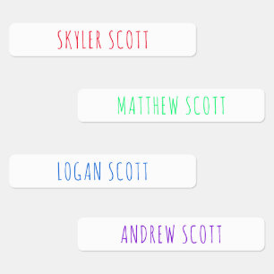 Multi-colored Boy's Waterproof Kids' Labels