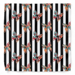 Multi-colored butterfly bandana